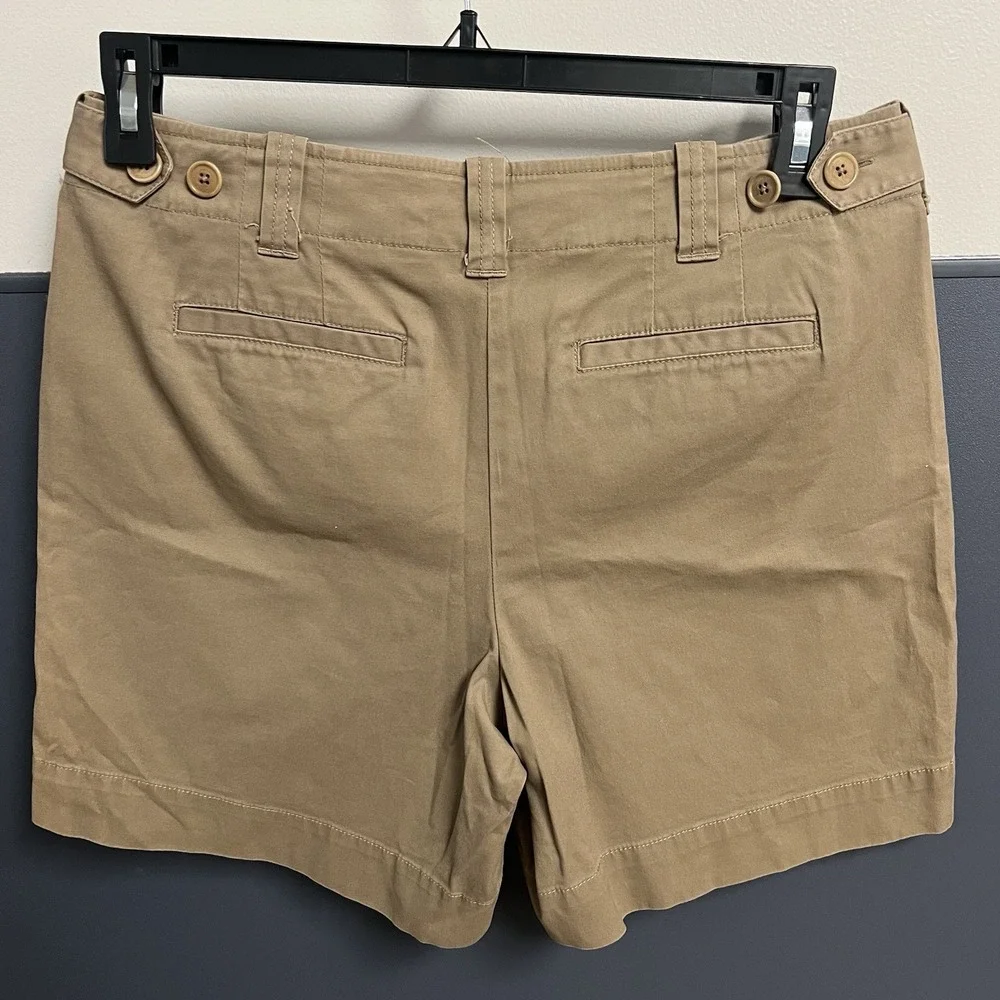 Talbots Womens Khaki Shorts Size 10‎ Cotton Stretch 6.5